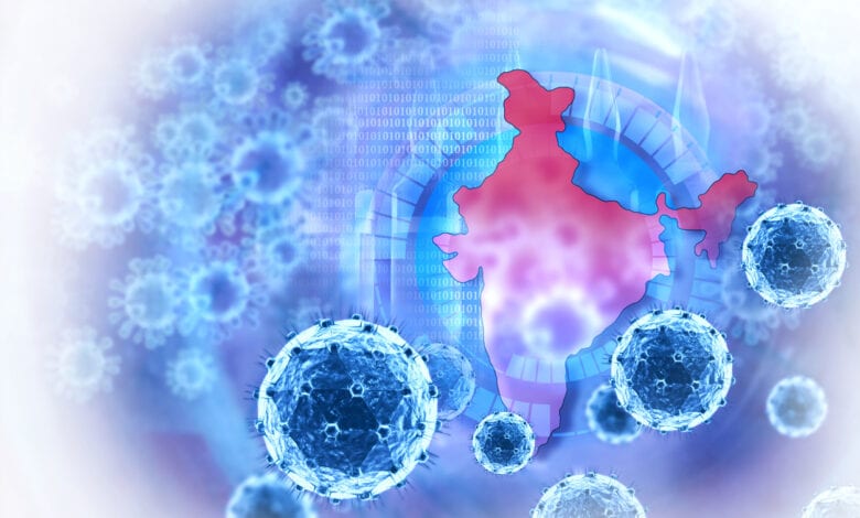 Coronavirus on scientific background