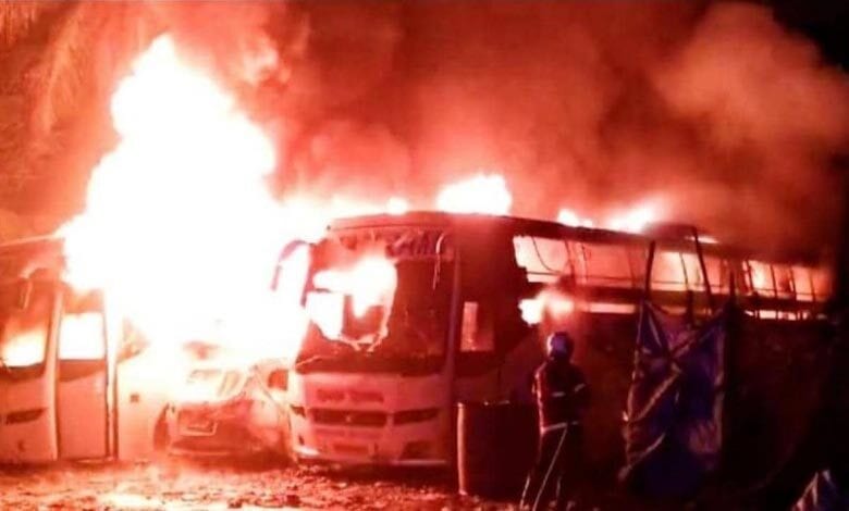 Bus-Fire-Amravati-Mandal