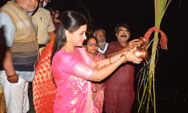 celebration of chhath festival
